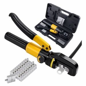 SPEEDWOX Hand Operated Hydraulic Crimping Tool with 9 Hardened Dies